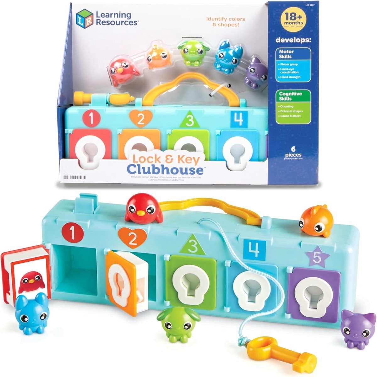 Learning Resources Lock & Key Clubhouse - Ages 18 Months+ - Educational Toy